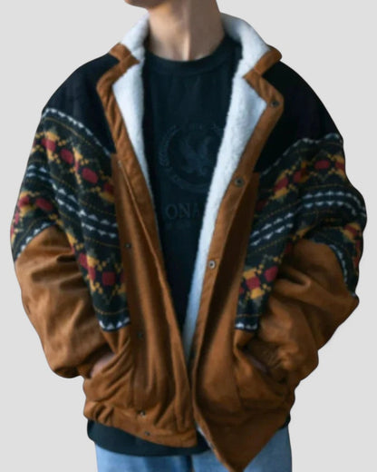 Men’s Patterned Sherpa Jacket