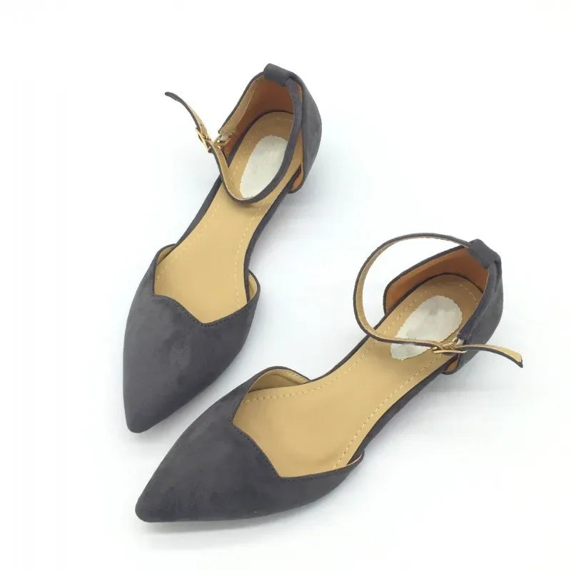 FlockElegance | Chic Black Heels for Women with Trendy Buckle Strap