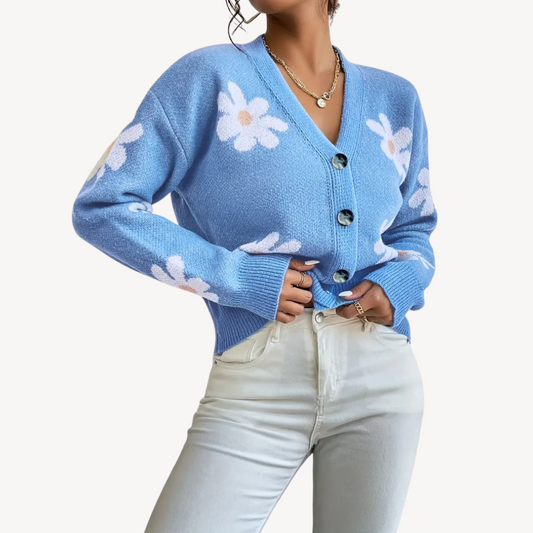 Women’s Floral Knit Cardigan
