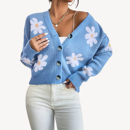 Women’s Floral Knit Cardigan