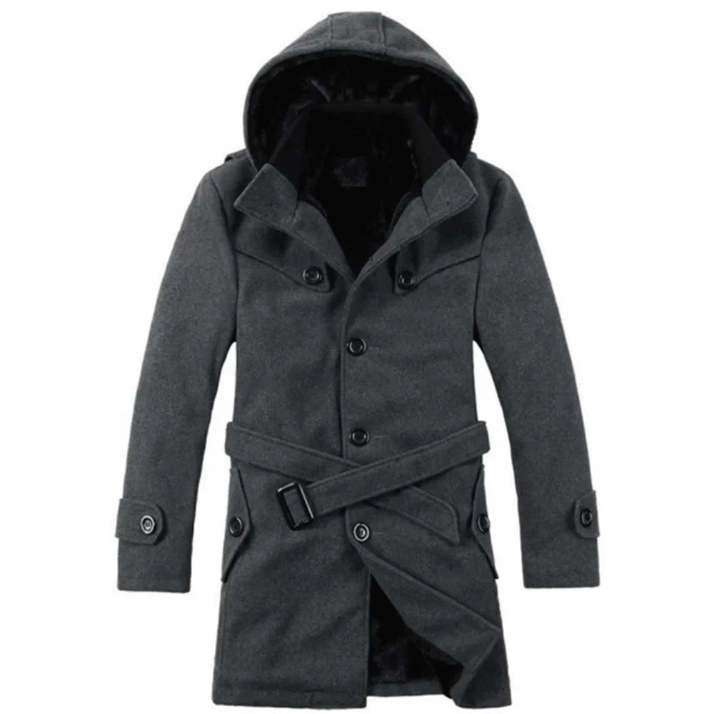 Floris | Men’s Hooded Trench Coat for All-Season Comfort and Style