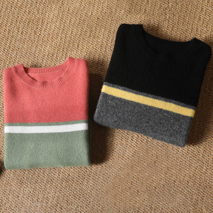 Men’s Classic Color Block Crewneck Sweater