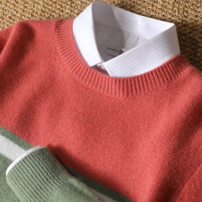 Men’s Classic Color Block Crewneck Sweater