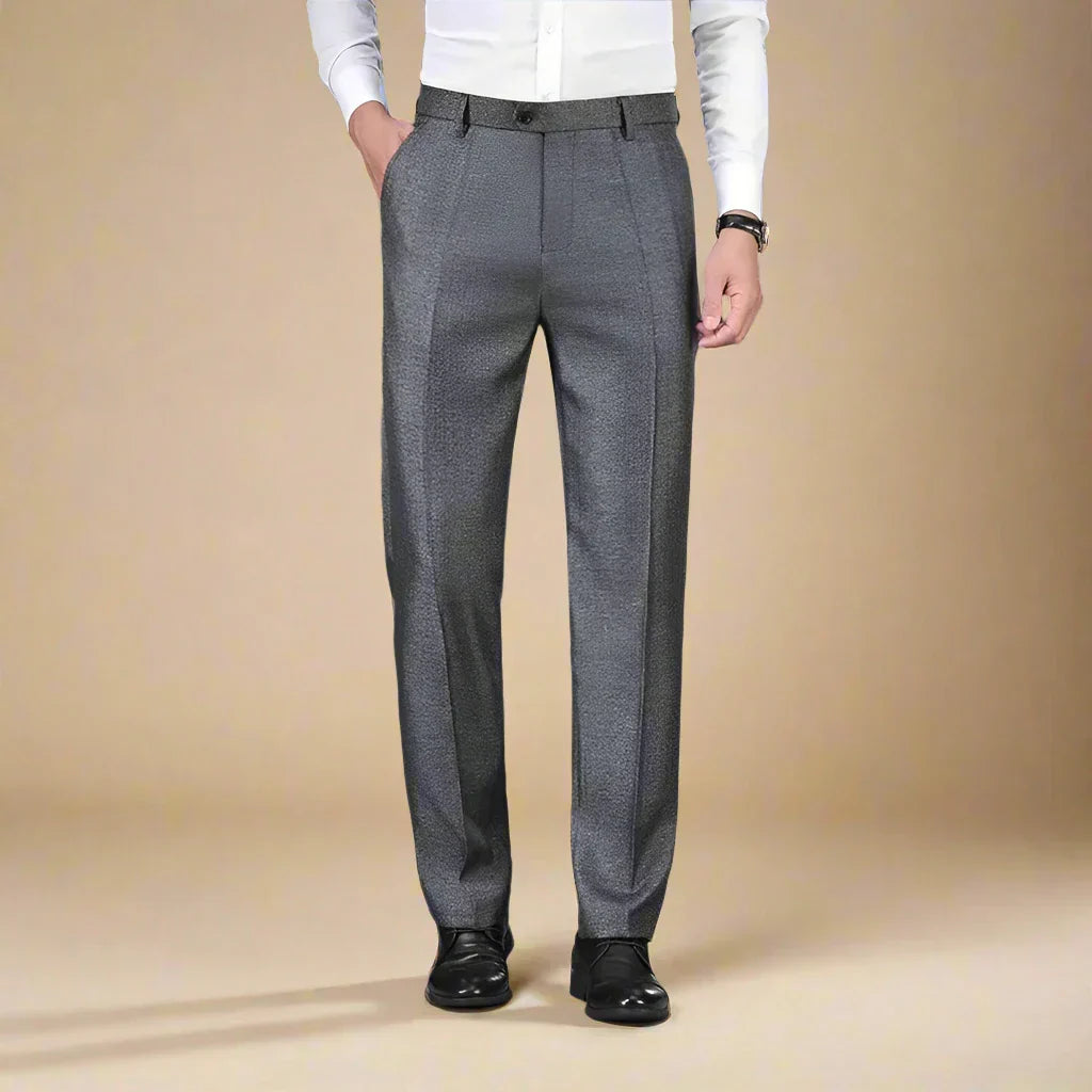 Men's Dress Trousers - Formal Non-Iron Smart Regular Fit Trousers