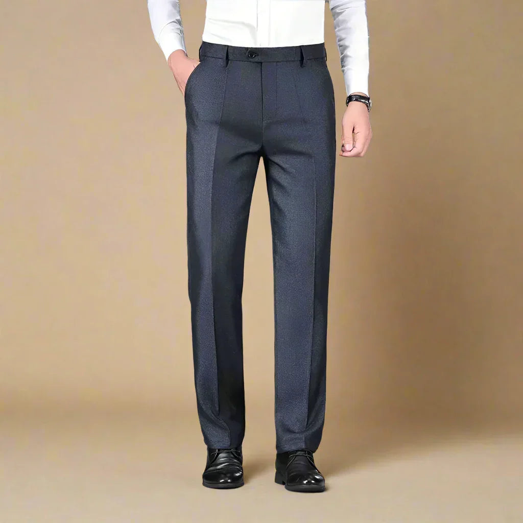 Men's Dress Trousers - Formal Non-Iron Smart Regular Fit Trousers