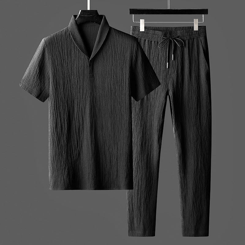 Casual Mens 2-Piece Short Sleeve Polo Set