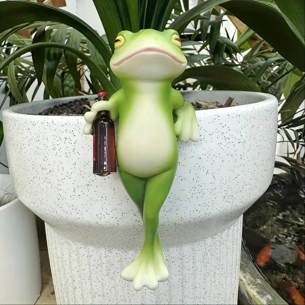 Colorful Frog Figurine Wine Glass Marker Charm