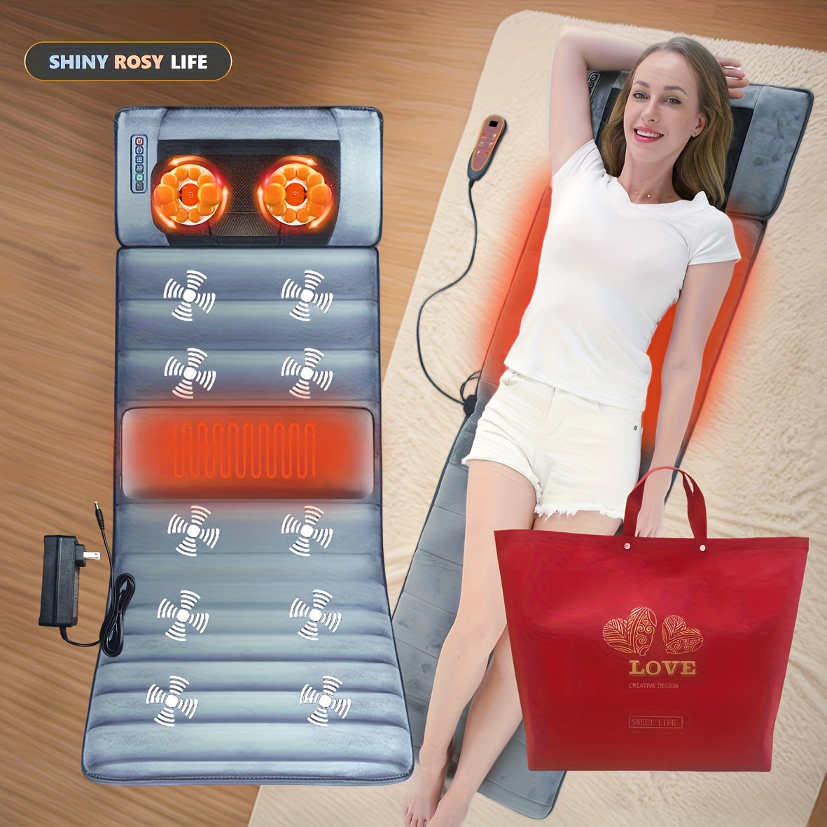 VibeMat | Heated Massage Mat with Back and Vibration Relief Pad