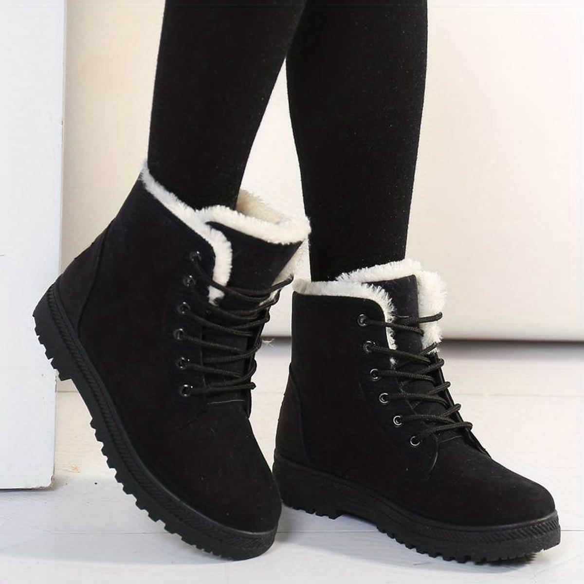 Warm Insulated Snow Boots With Grip Soles - BritishElegance