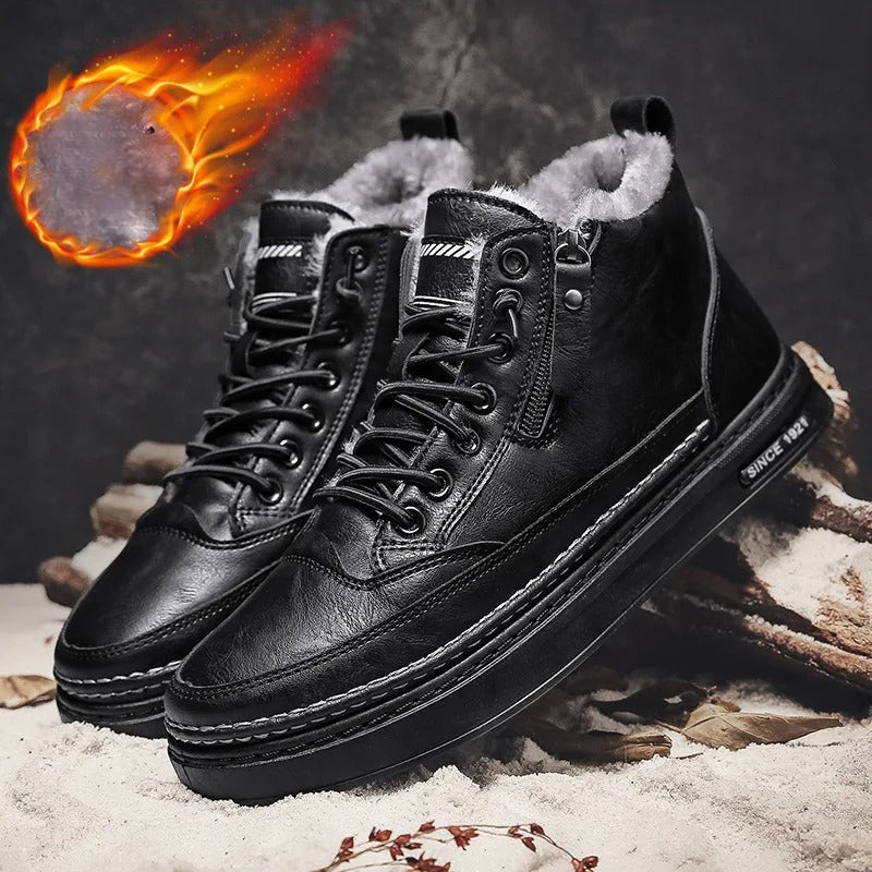 Warm Mens Winter Boots with Fleece Lining