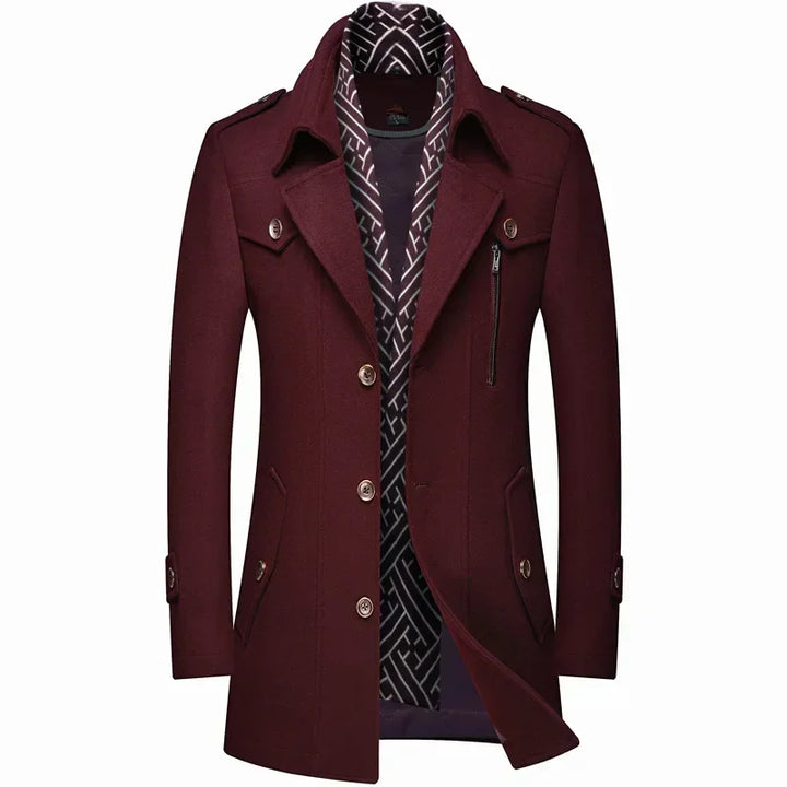 Elegant and functional men's warm winter jacket