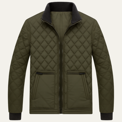 The Chianalea Men’s Vintage Diamond Puffer Quilted Jacket