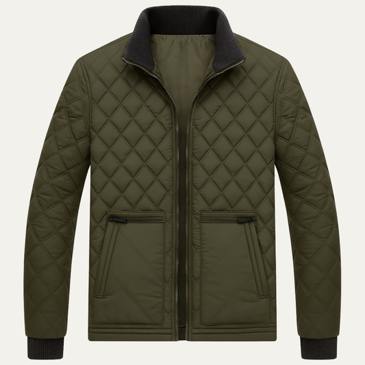 The Chianalea Men’s Vintage Diamond Puffer Quilted Jacket