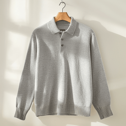 Classic Men's Winter Polo Sweater