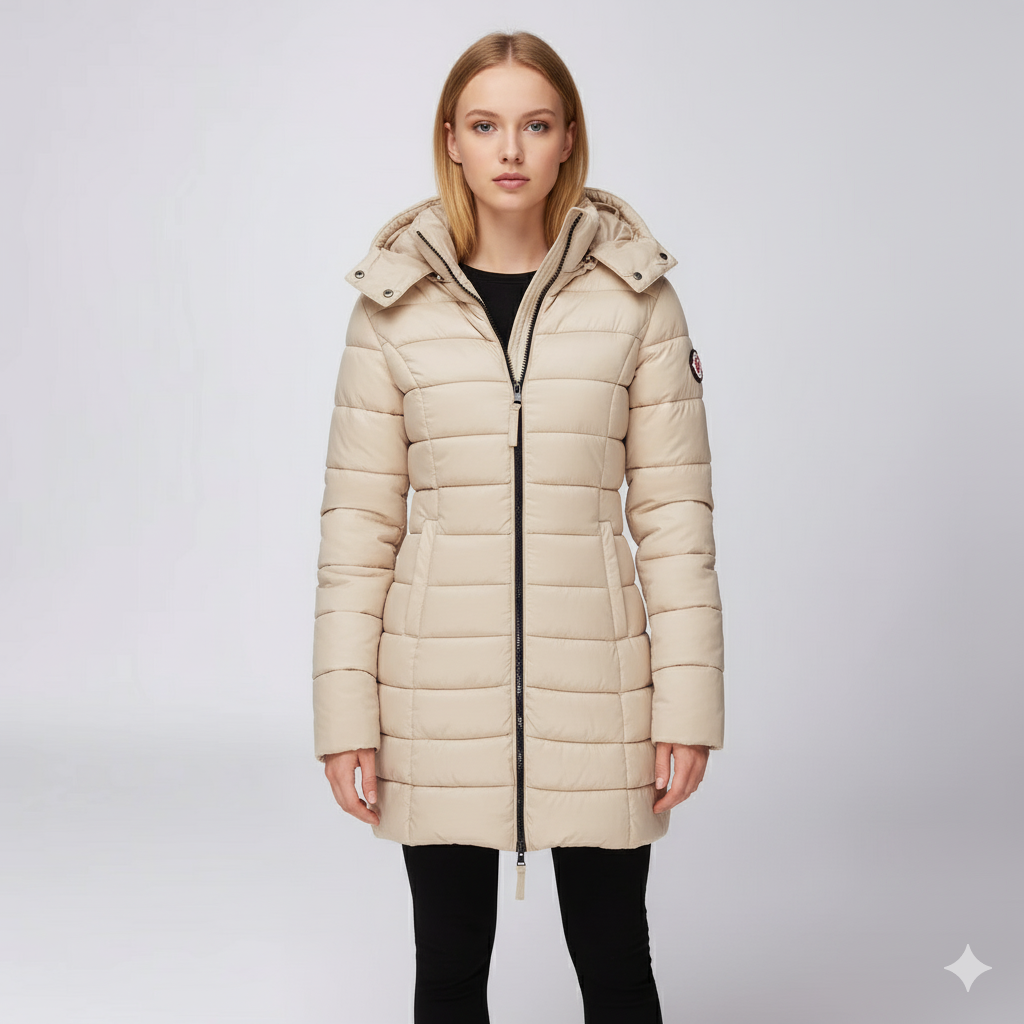 Laiza | Puffer Jacket - Hooded Full-Zip Winter Outerwear for Women