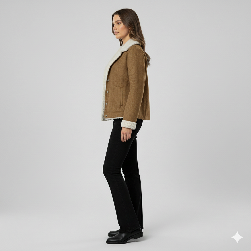 Glaiza | Winter Jacket - Soft-Lined Outerwear with Turn-Down Collar for Women