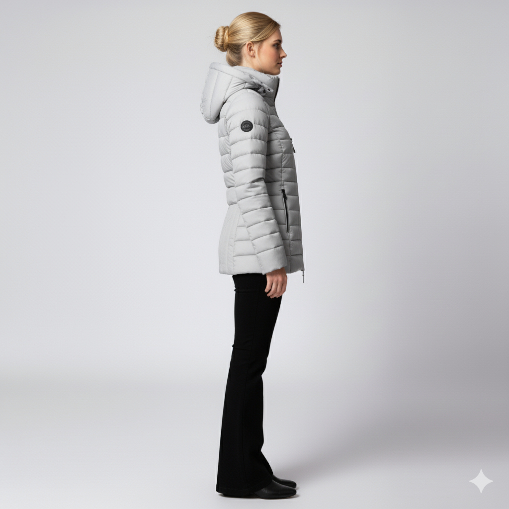 Laiza | Puffer Jacket - Hooded Full-Zip Winter Outerwear for Women