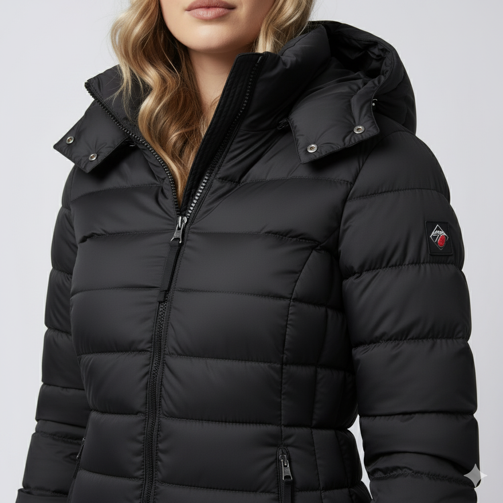 Laiza | Puffer Jacket - Hooded Full-Zip Winter Outerwear for Women