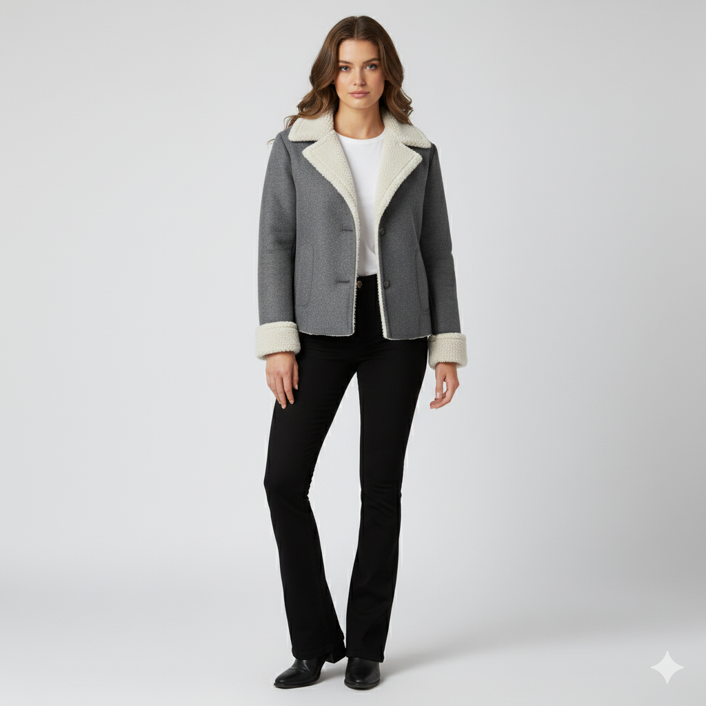 Glaiza | Winter Jacket - Soft-Lined Outerwear with Turn-Down Collar for Women