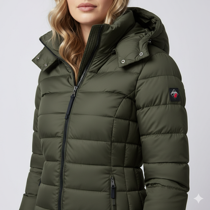 Laiza | Puffer Jacket - Hooded Full-Zip Winter Outerwear for Women