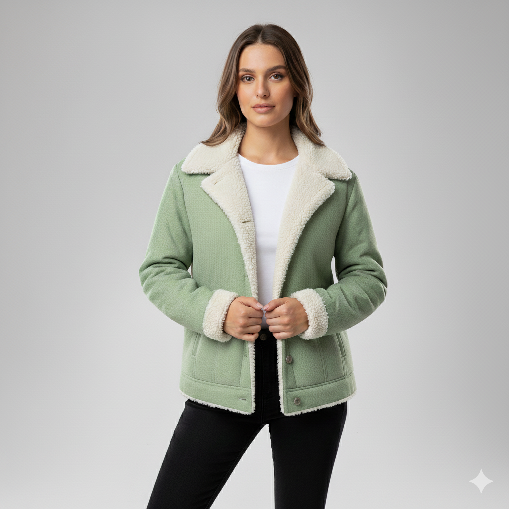 Glaiza | Winter Jacket - Soft-Lined Outerwear with Turn-Down Collar for Women