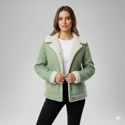 Glaiza | Winter Jacket - Soft-Lined Outerwear with Turn-Down Collar for Women