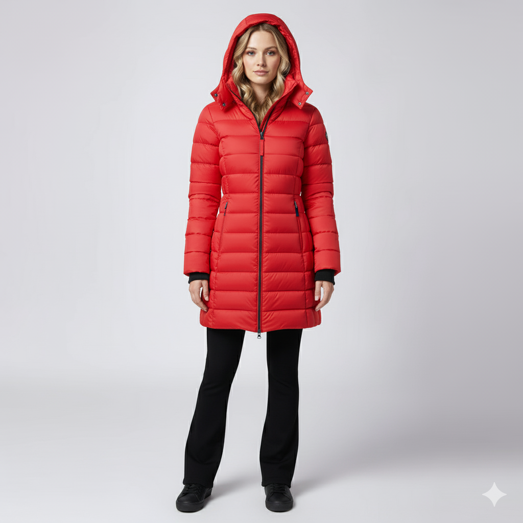 Laiza | Puffer Jacket - Hooded Full-Zip Winter Outerwear for Women