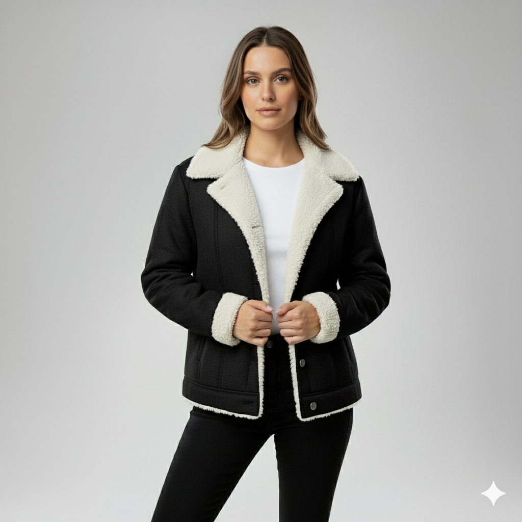 Glaiza | Winter Jacket - Soft-Lined Outerwear with Turn-Down Collar for Women