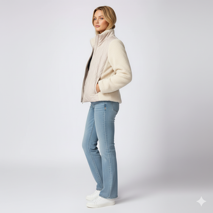 Lynette | Quilted Jacket - Soft-Sleeve Autumn Zip-Up Outerwear for Women