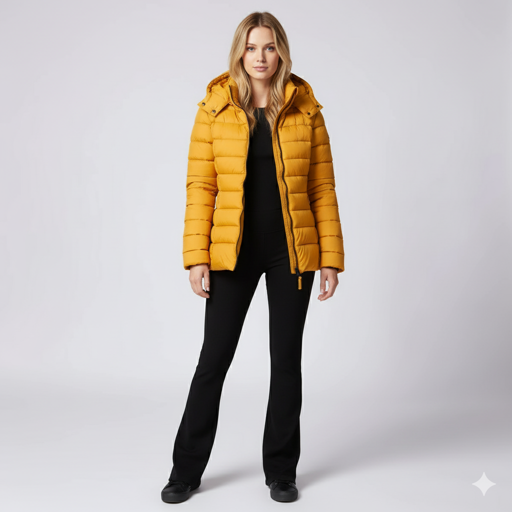 Laiza | Puffer Jacket - Hooded Full-Zip Winter Outerwear for Women