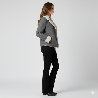 Glaiza | Winter Jacket - Soft-Lined Outerwear with Turn-Down Collar for Women