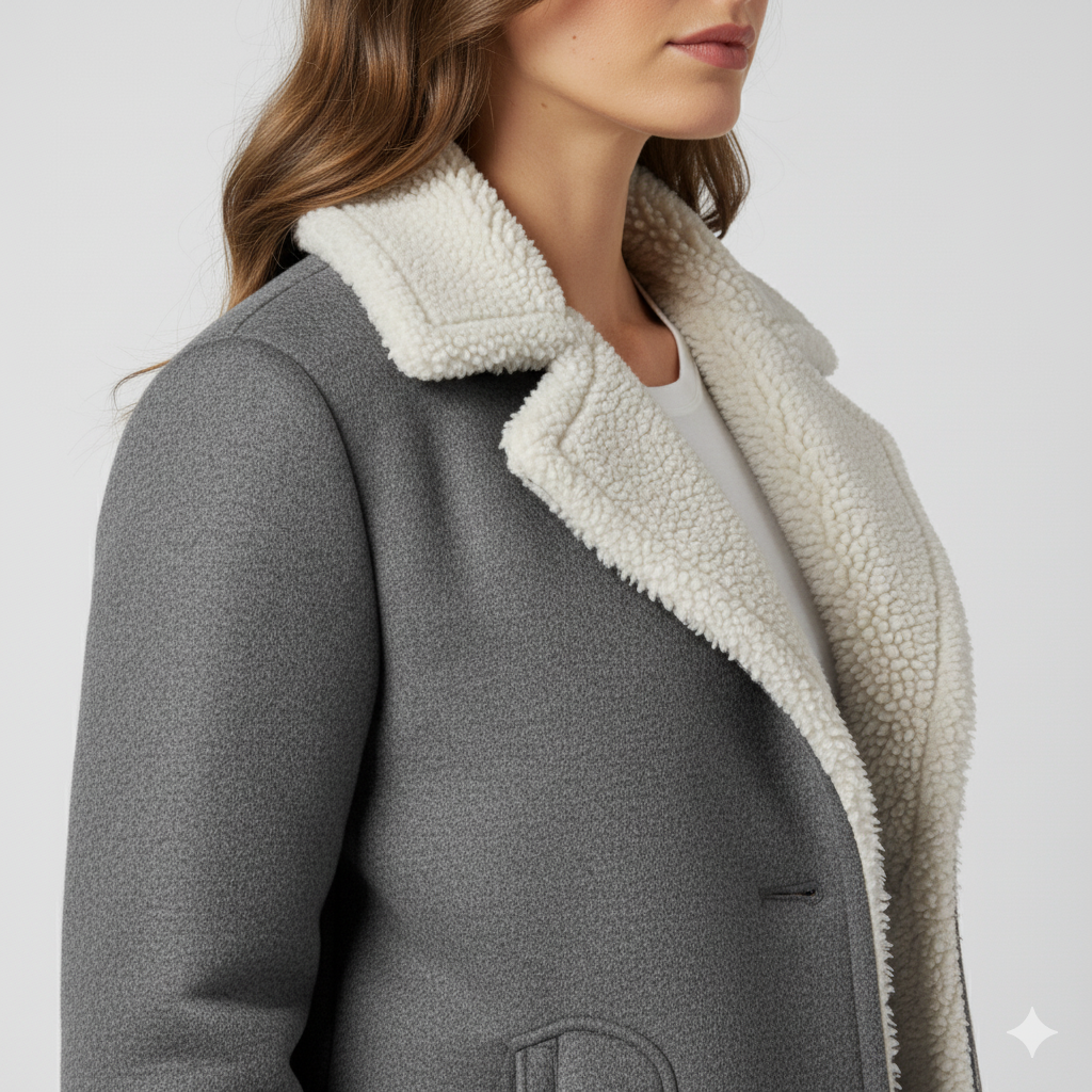 Glaiza | Winter Jacket - Soft-Lined Outerwear with Turn-Down Collar for Women