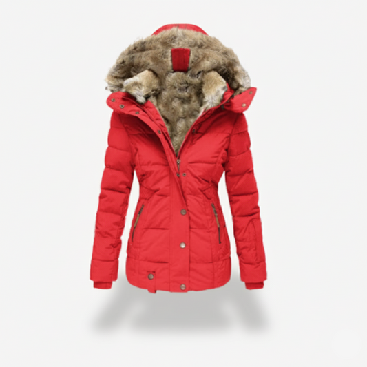 Women’s Fur Collar Hooded Winter Coat