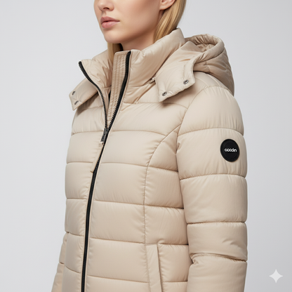 Laiza | Puffer Jacket - Hooded Full-Zip Winter Outerwear for Women