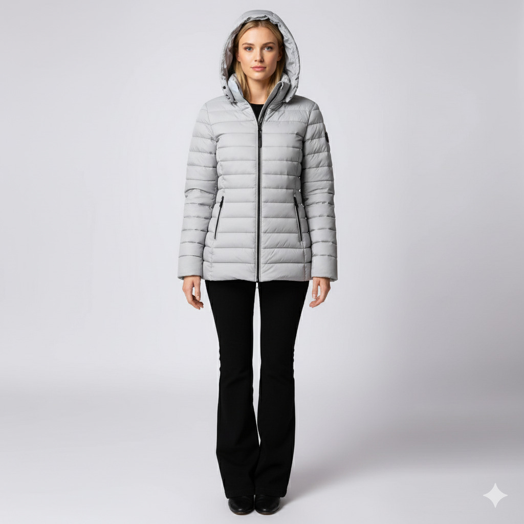 Laiza | Puffer Jacket - Hooded Full-Zip Winter Outerwear for Women