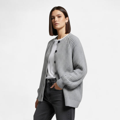 Women's knitted cardigan - vintage look with modern elegance