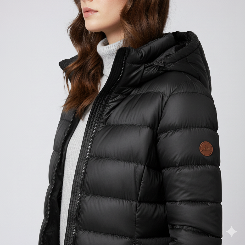 Camille | Padded Jacket - Long Hooded Quilted Water-Repellent Coat for Women