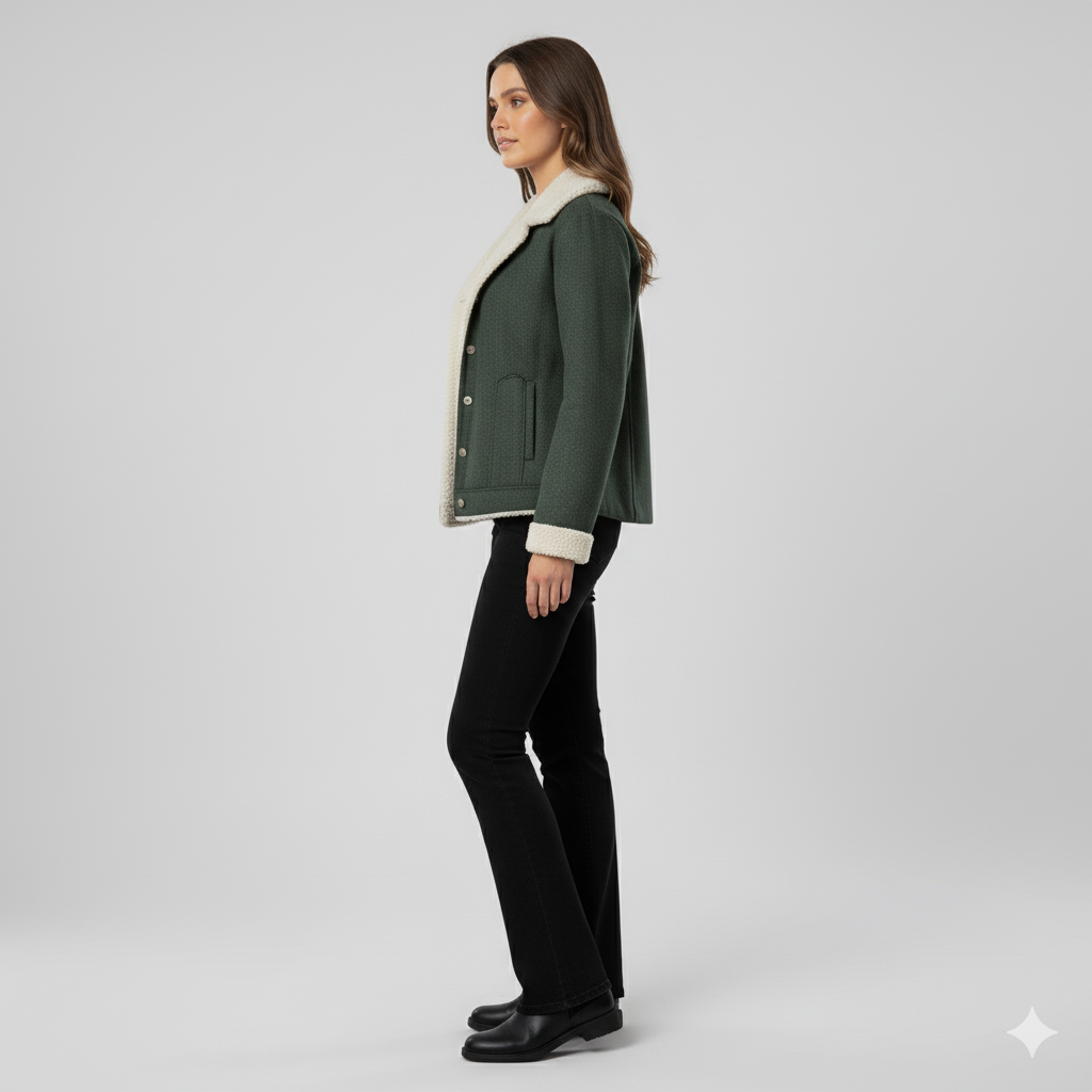 Glaiza | Winter Jacket - Soft-Lined Outerwear with Turn-Down Collar for Women