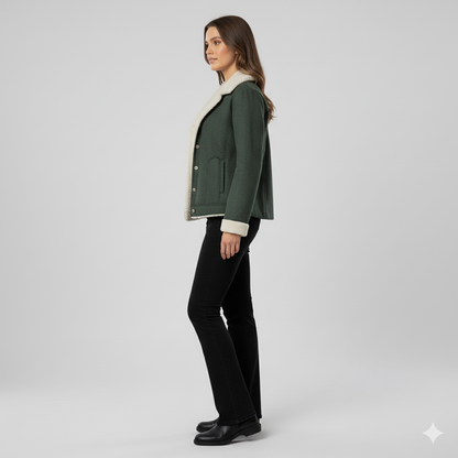 Glaiza | Winter Jacket - Soft-Lined Outerwear with Turn-Down Collar for Women