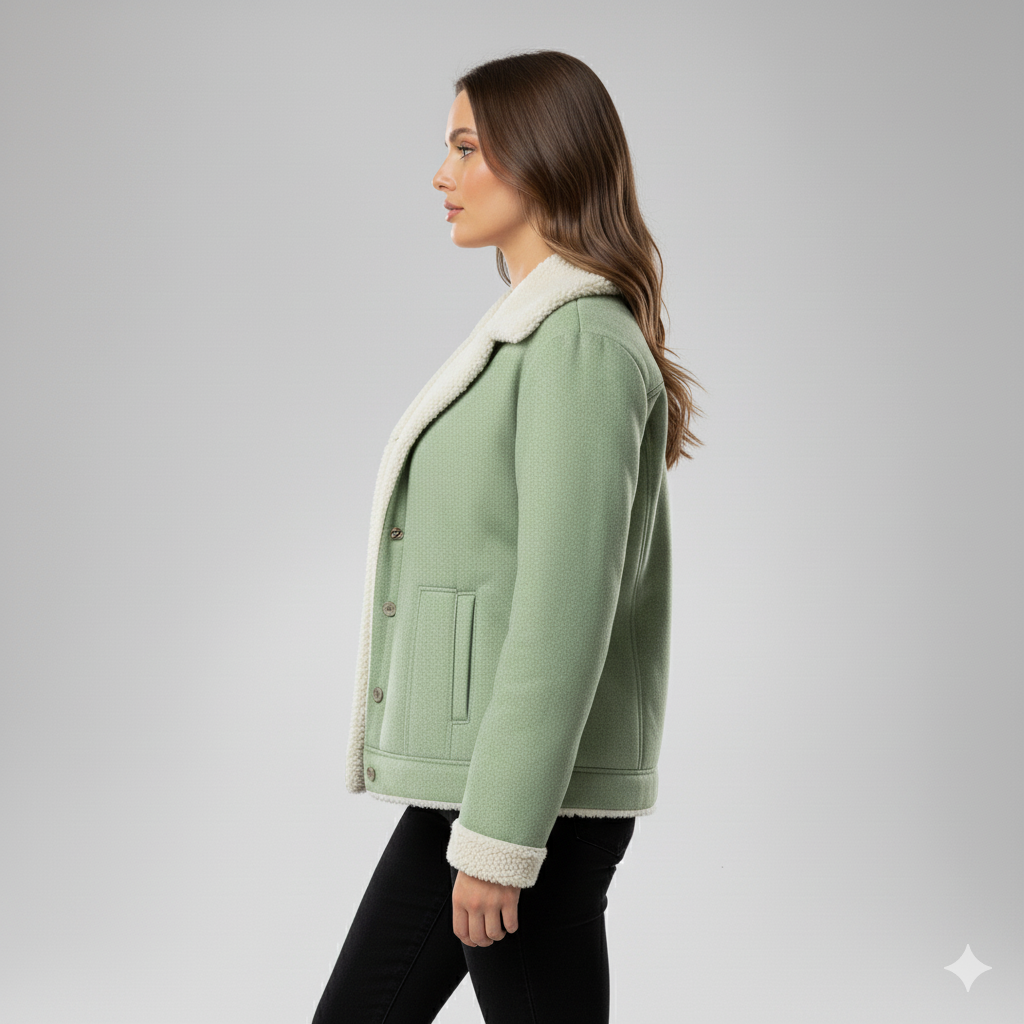 Glaiza | Winter Jacket - Soft-Lined Outerwear with Turn-Down Collar for Women
