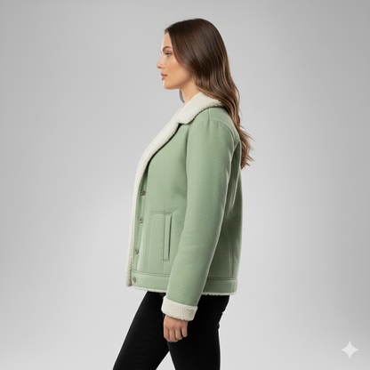 Glaiza | Winter Jacket - Soft-Lined Outerwear with Turn-Down Collar for Women