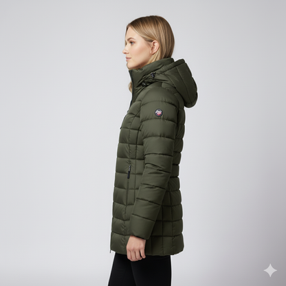 Laiza | Puffer Jacket - Hooded Full-Zip Winter Outerwear for Women