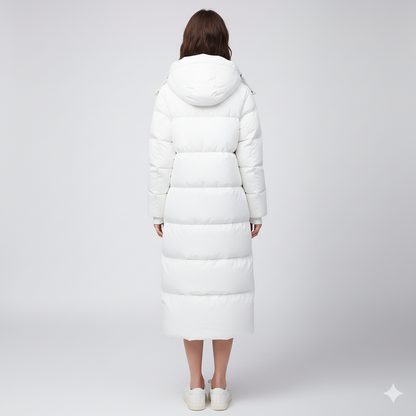 Karen | Puffer Jacket - Long Fit Winter Outerwear with Pockets for Women