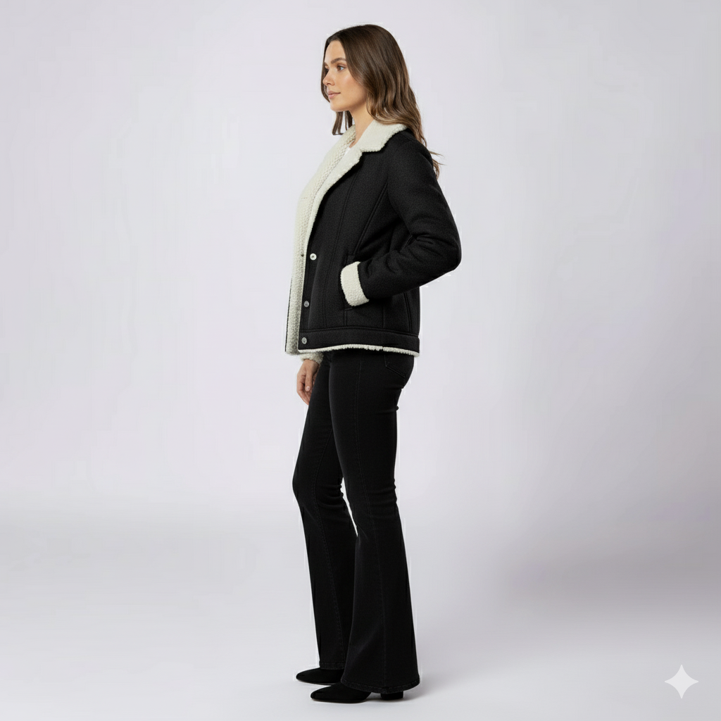 Glaiza | Winter Jacket - Soft-Lined Outerwear with Turn-Down Collar for Women