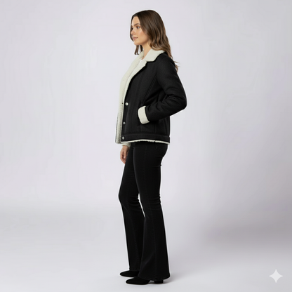 Glaiza | Winter Jacket - Soft-Lined Outerwear with Turn-Down Collar for Women