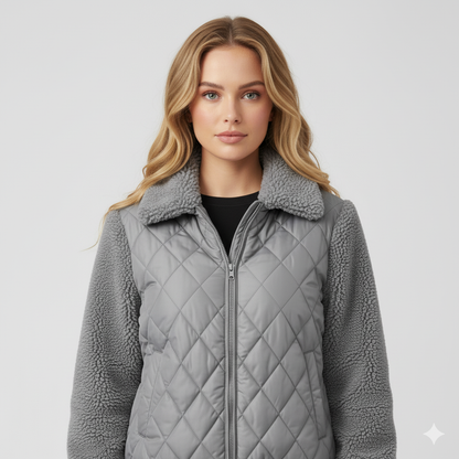 Lynette | Quilted Jacket - Soft-Sleeve Autumn Zip-Up Outerwear for Women