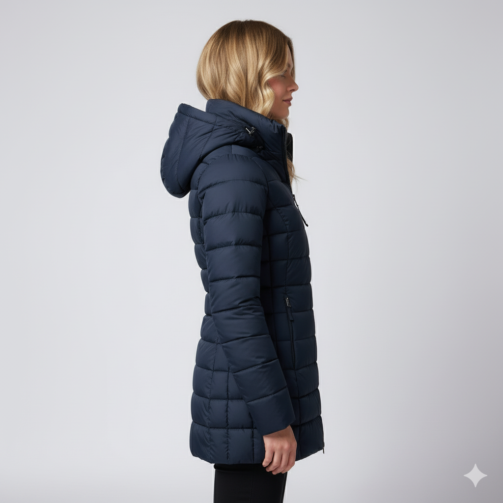Laiza | Puffer Jacket - Hooded Full-Zip Winter Outerwear for Women