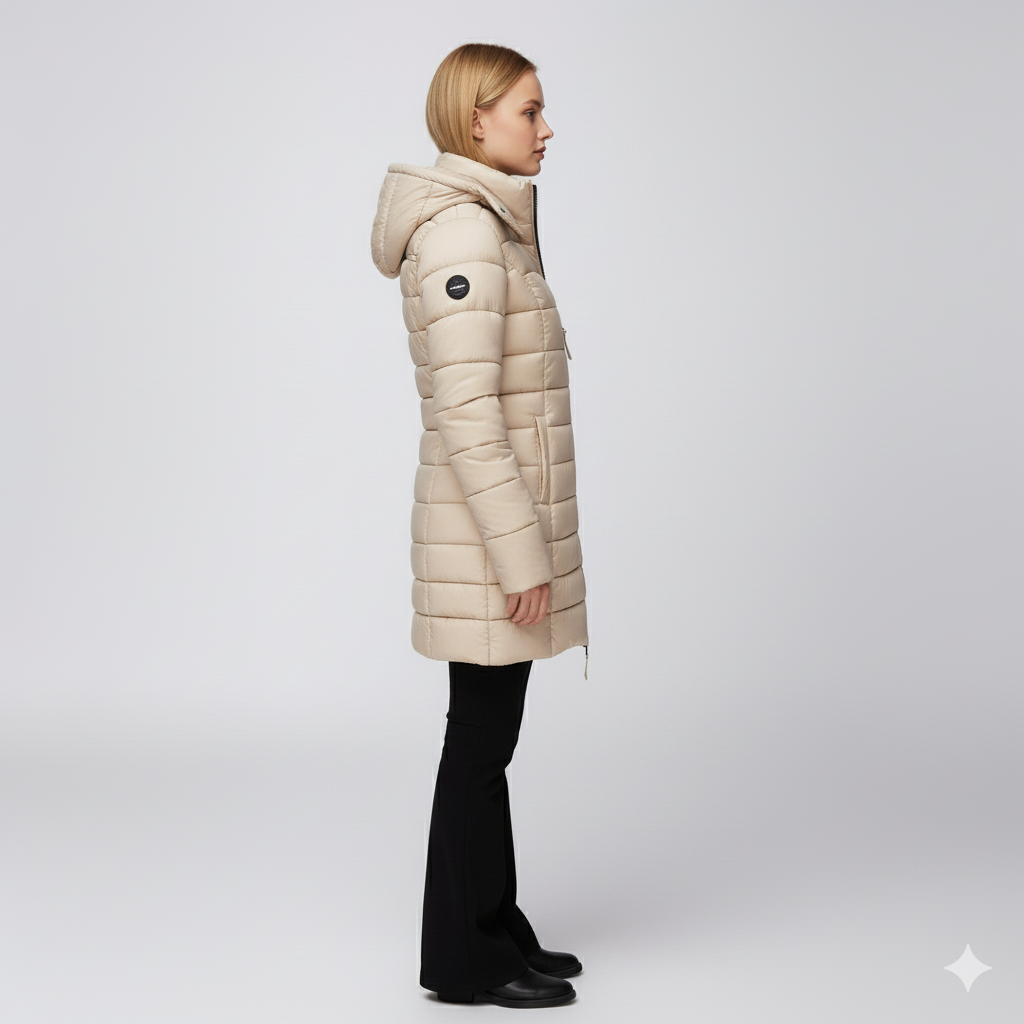 Laiza | Puffer Jacket - Hooded Full-Zip Winter Outerwear for Women