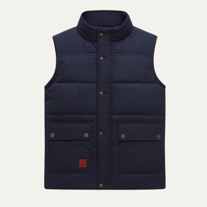 Men’s Quilted Stand Collar Puffer Vest