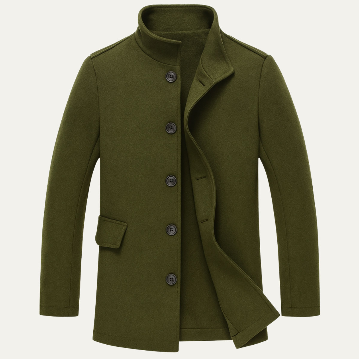 Men’s Minimalist Single Breasted Topcoat